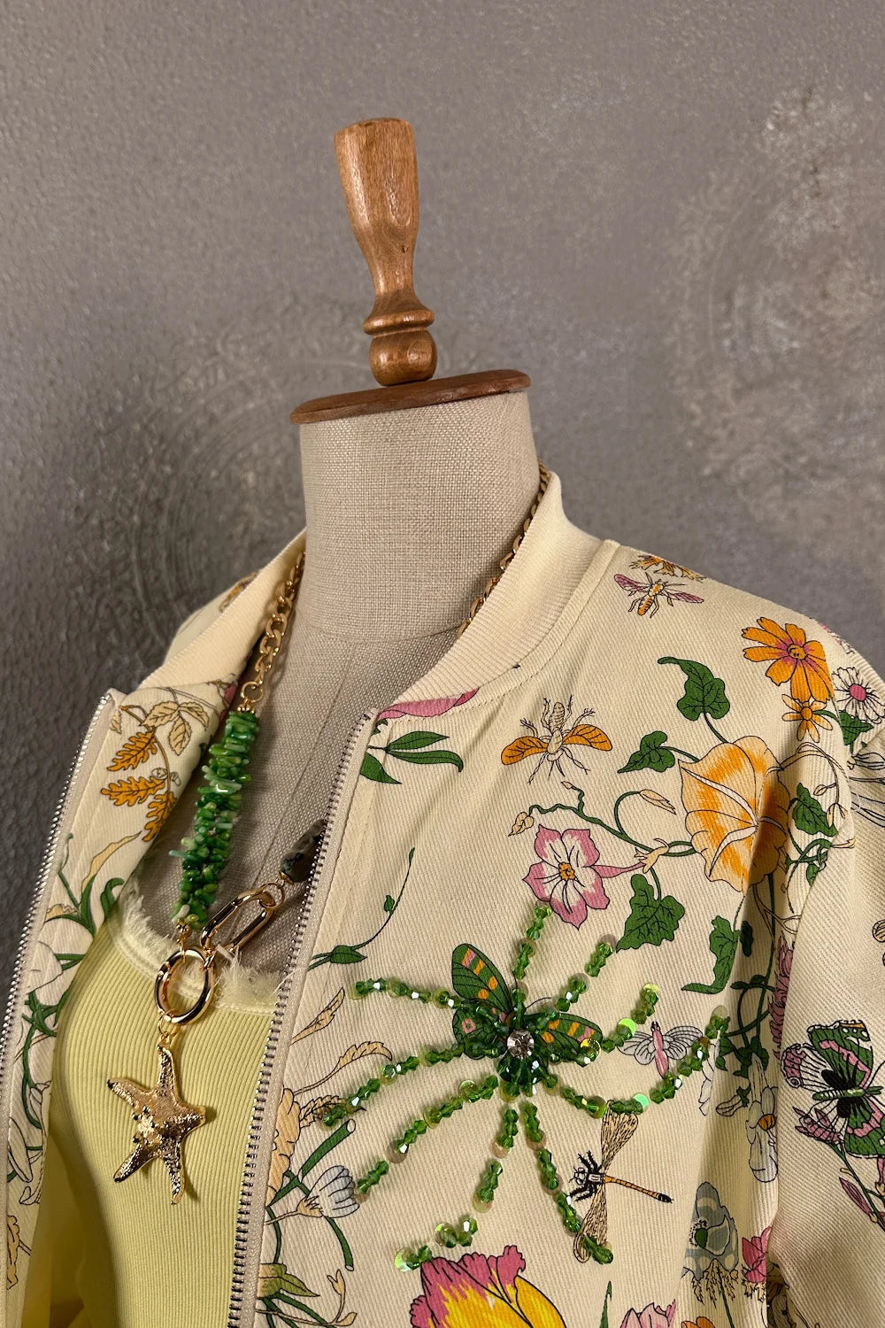 Floral Desenli Bomber Ceket