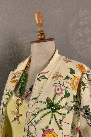 Floral Desenli Bomber Ceket