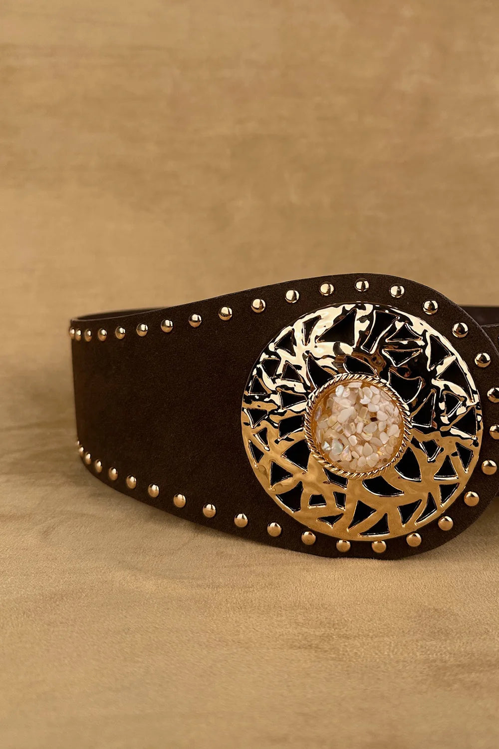 Büyük Tokalı Süet Kemer