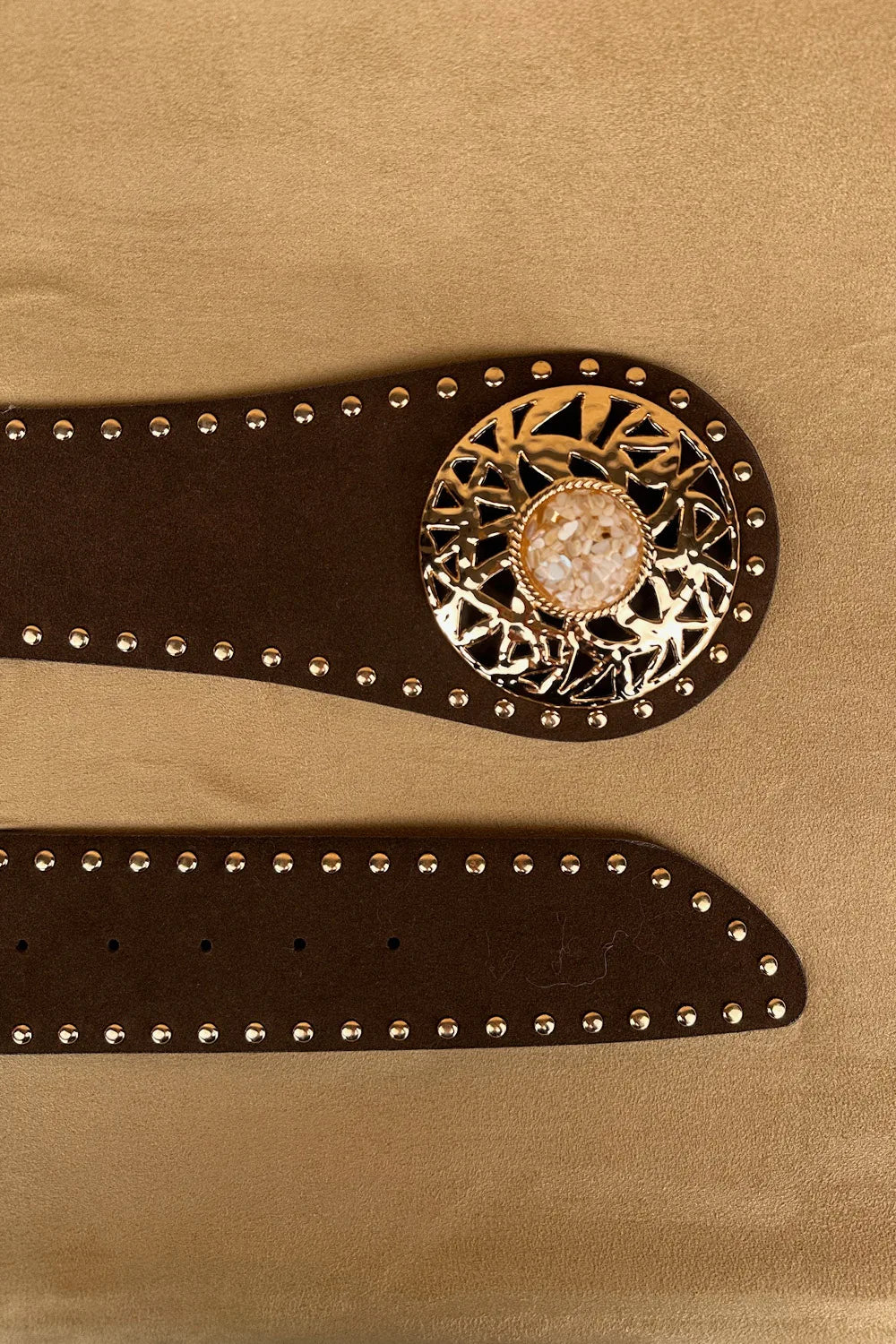 Büyük Tokalı Süet Kemer