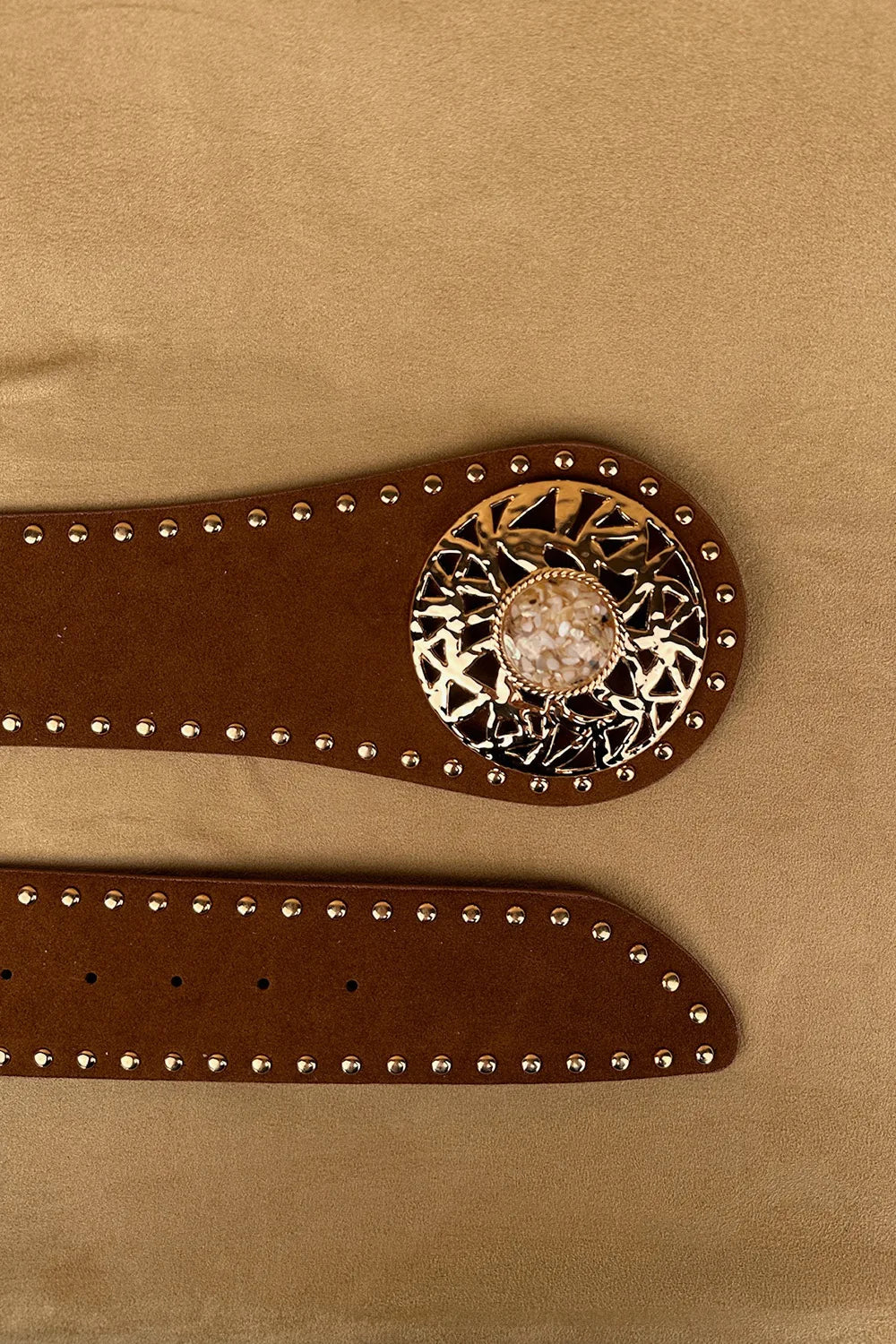 Büyük Tokalı Süet Kemer