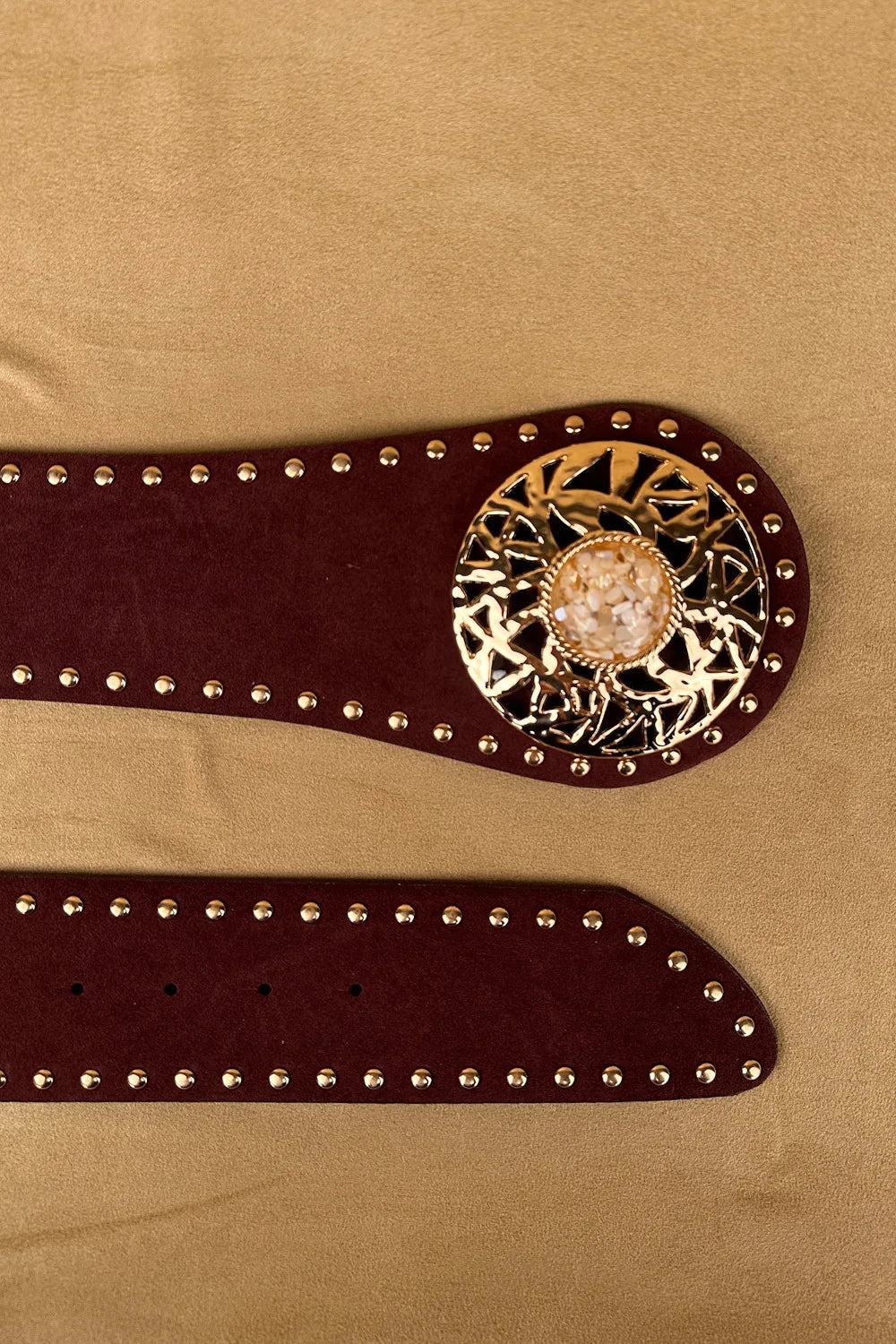 Büyük Tokalı Süet Kemer