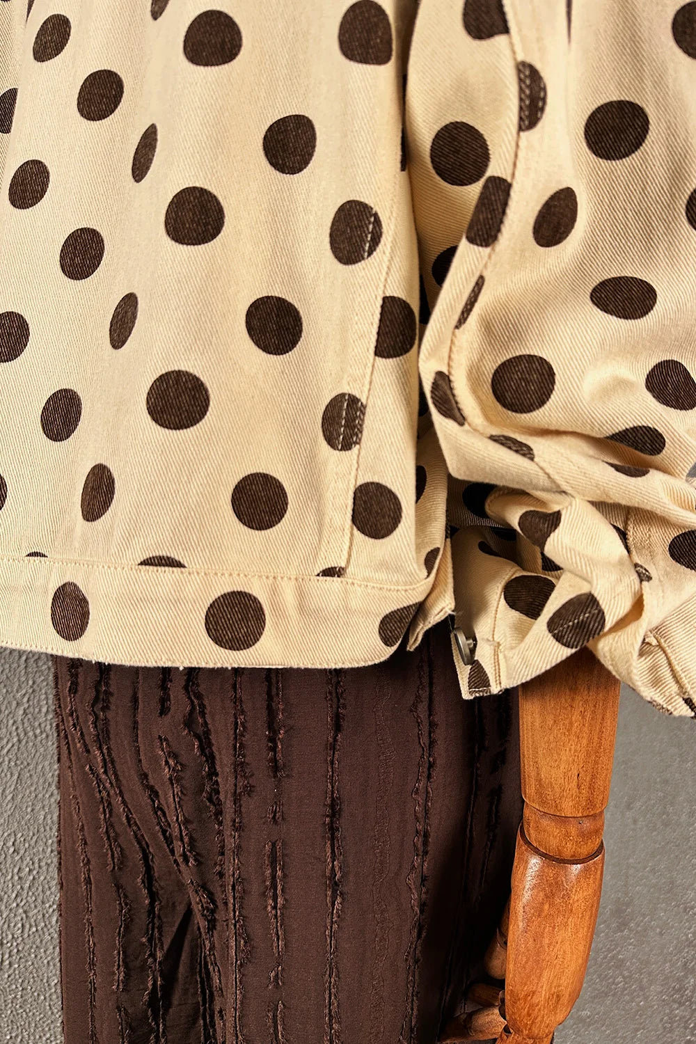 Puantiyeli Crop Ceket