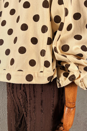 Puantiyeli Crop Ceket