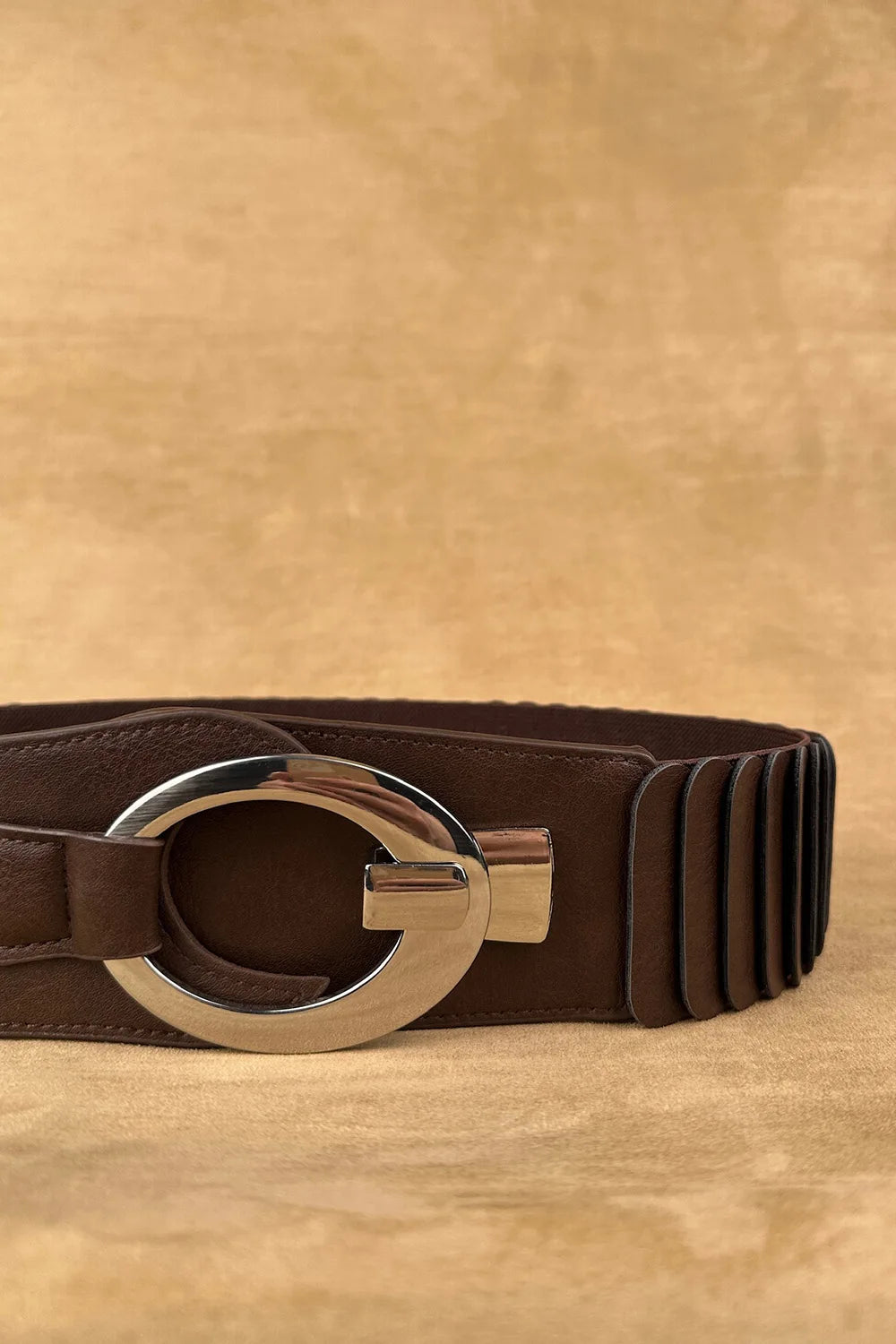 Yuvarlak Tokalı Elastik Kemer