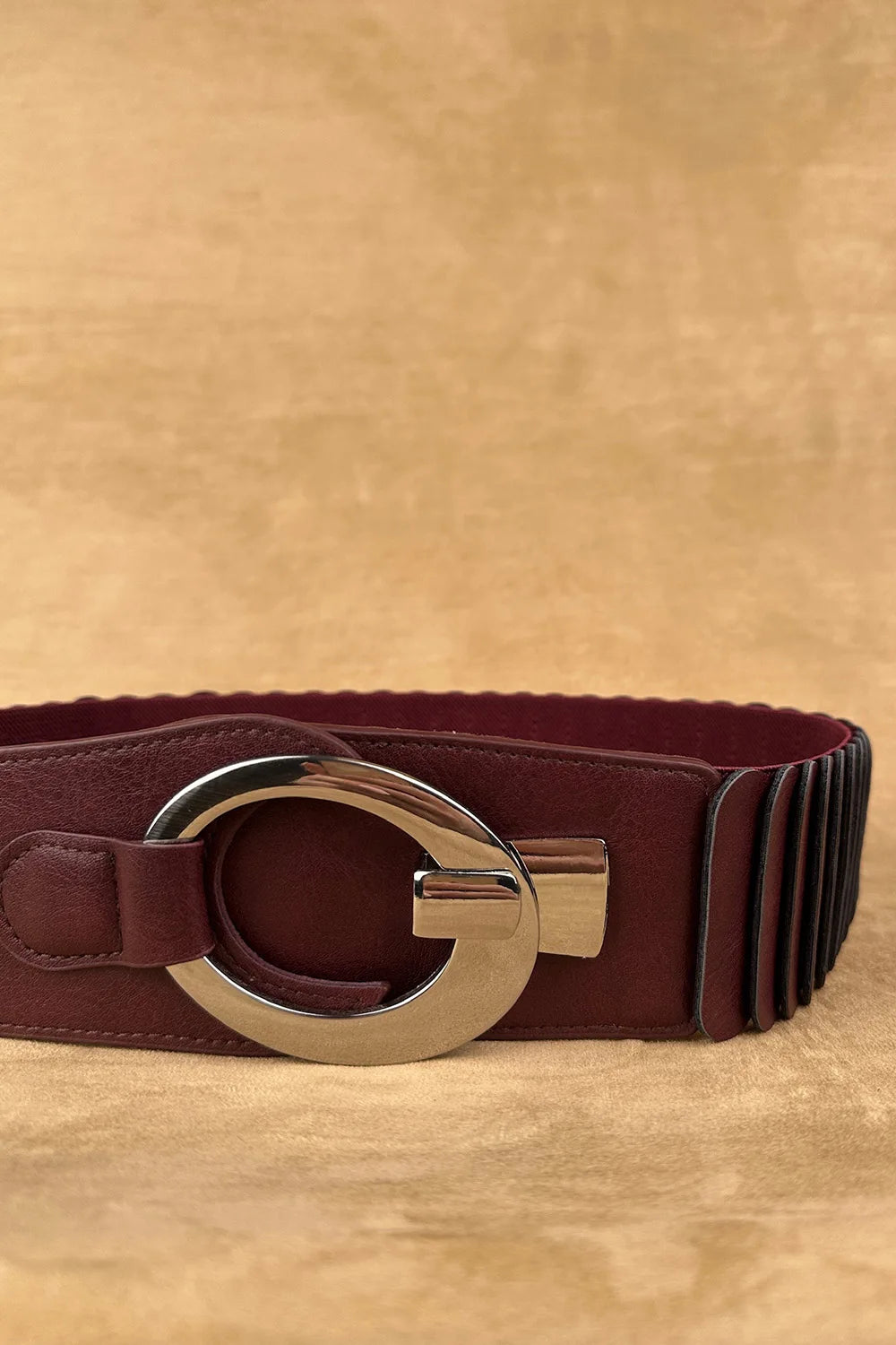 Yuvarlak Tokalı Elastik Kemer