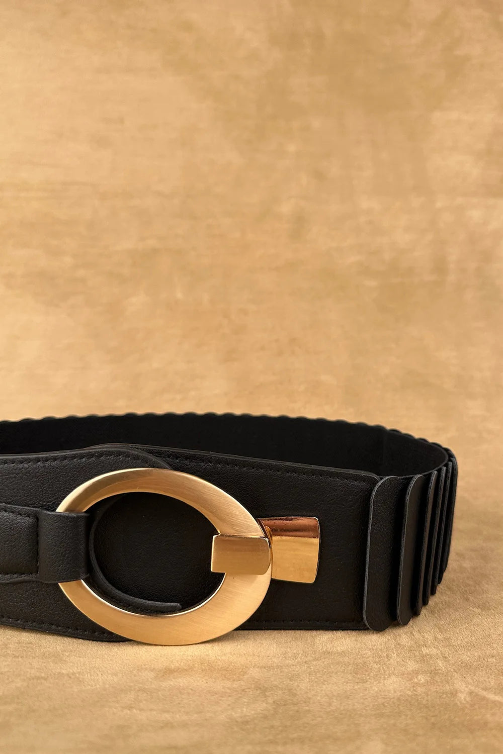 Yuvarlak Tokalı Elastik Kemer