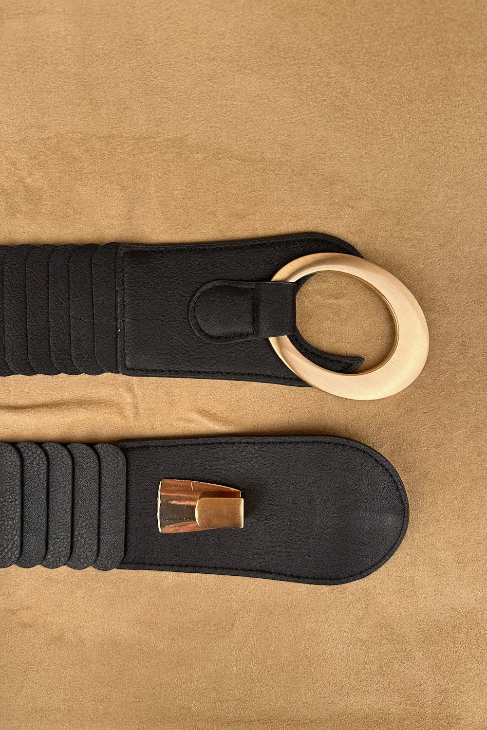 Yuvarlak Tokalı Elastik Kemer