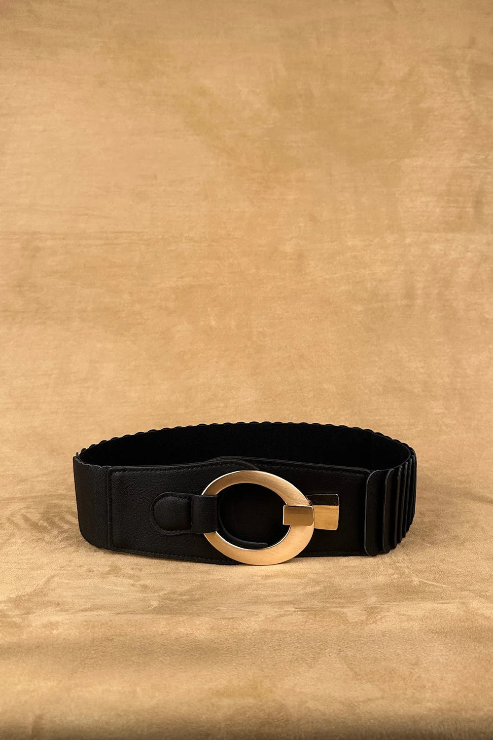 Yuvarlak Tokalı Elastik Kemer