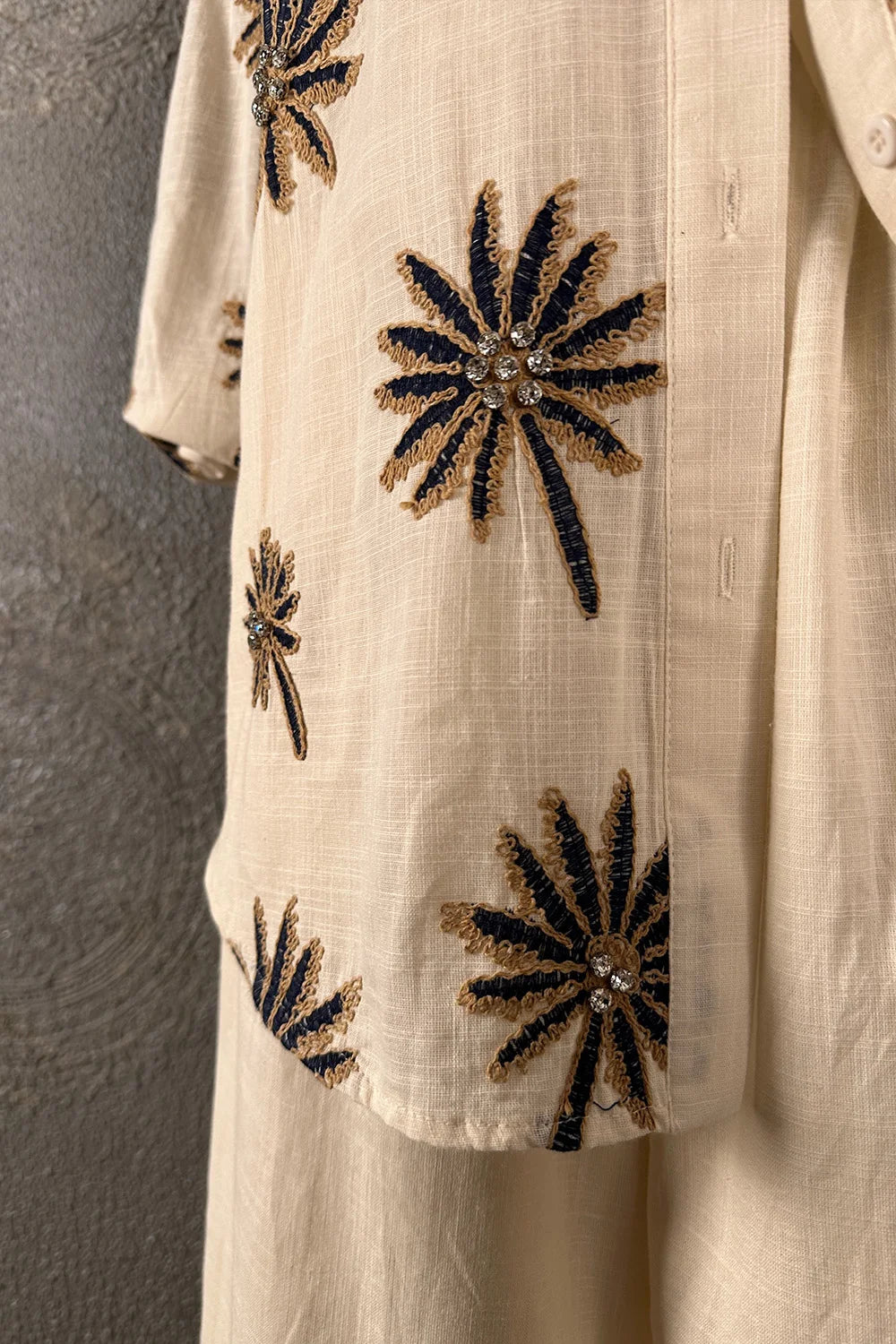 Nakışlı Oversize Pantolon Takım