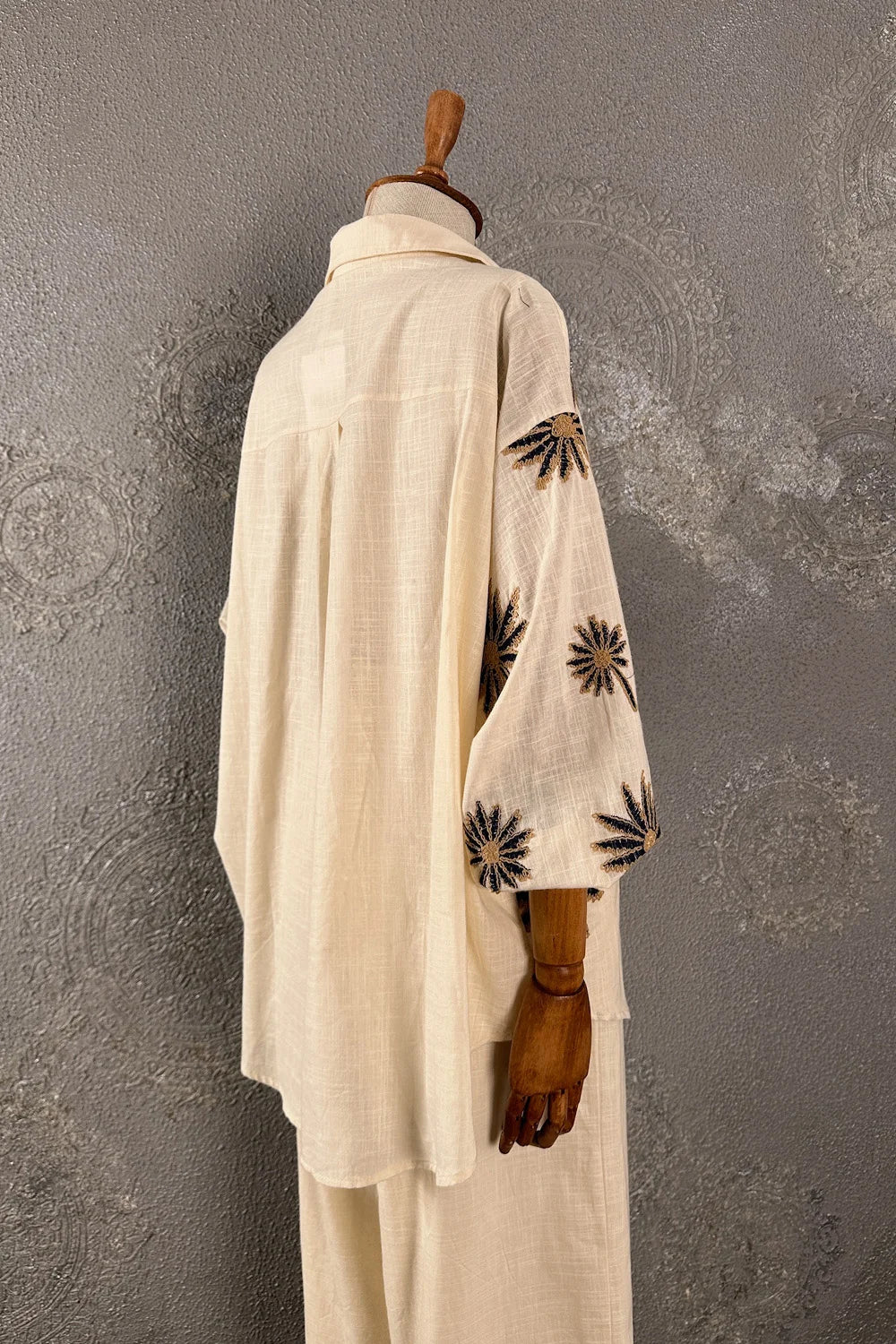 Nakışlı Oversize Pantolon Takım
