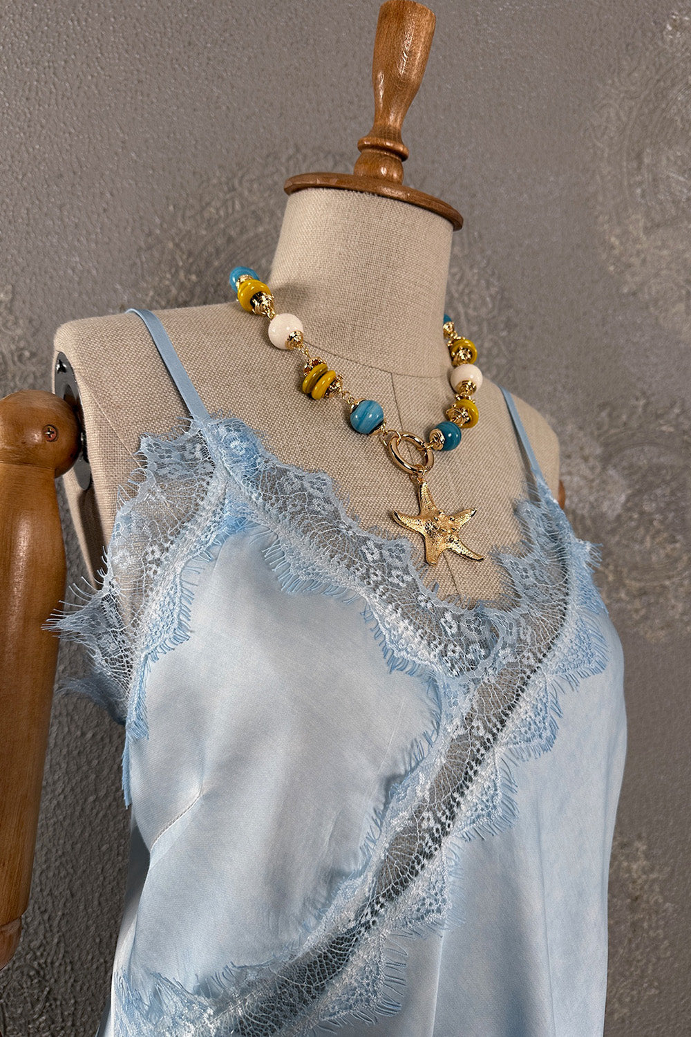 Dantelli Saten Bluz