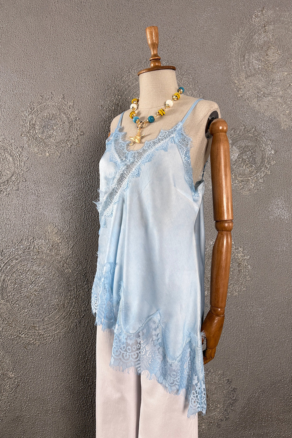 Dantelli Saten Bluz