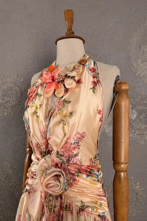 Floral Desenli Maxi Elbise