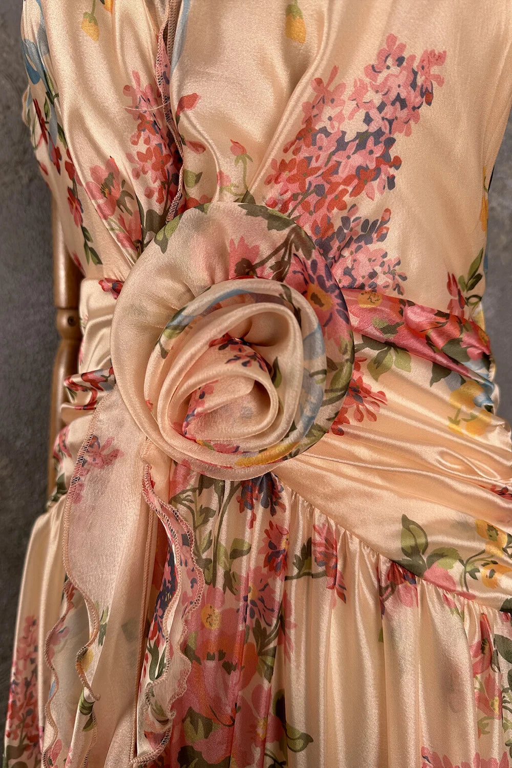 Floral Desenli Maxi Elbise