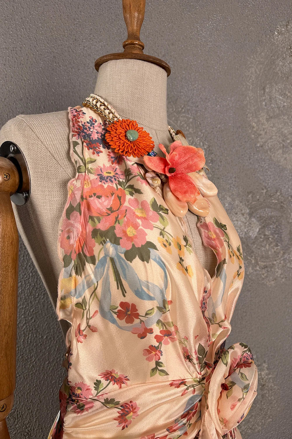 Floral Desenli Maxi Elbise