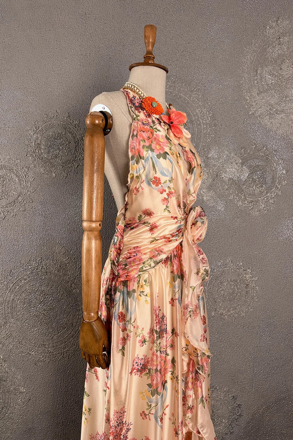 Floral Desenli Maxi Elbise