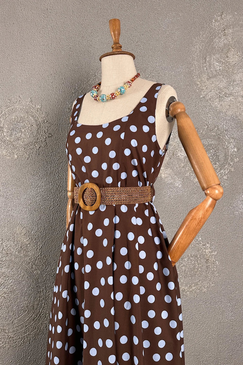 Puantiyeli Maxi Elbise