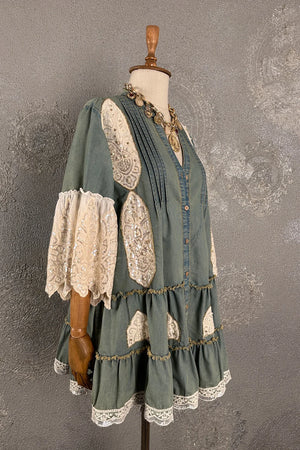 Denim Bohem Elbise