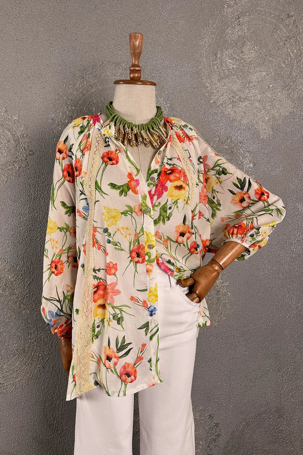 Floral Desenli Gömlek
