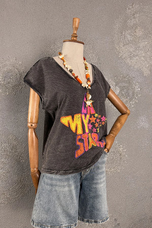 İşlemeli T-shirt