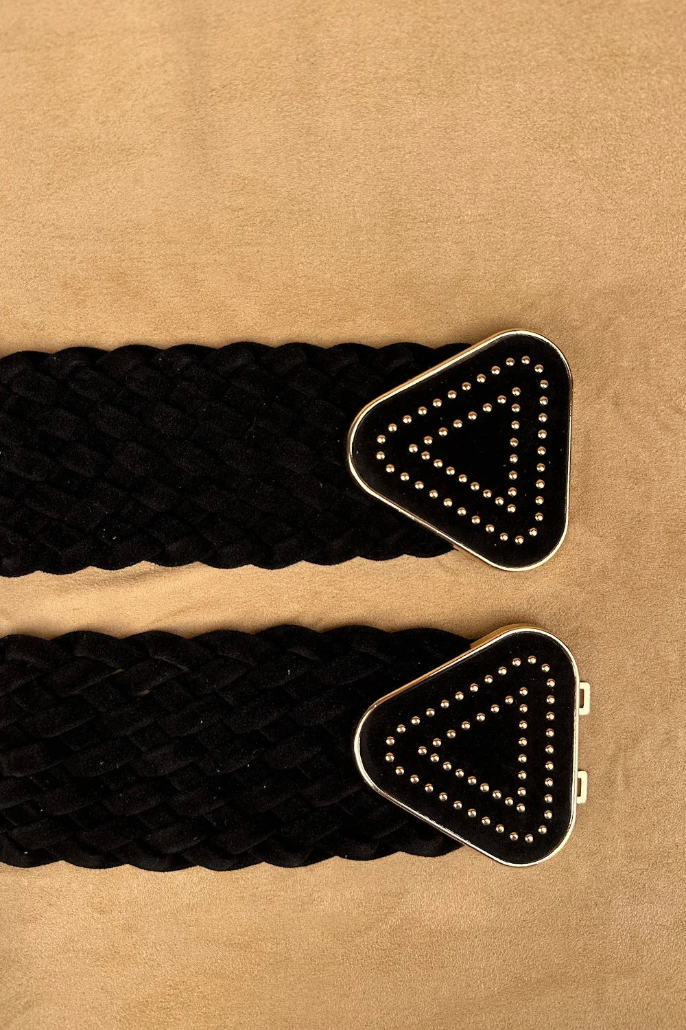 Üçgen Tokalı Elastik Örgü Kemer