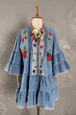 Denim Bohem Elbise