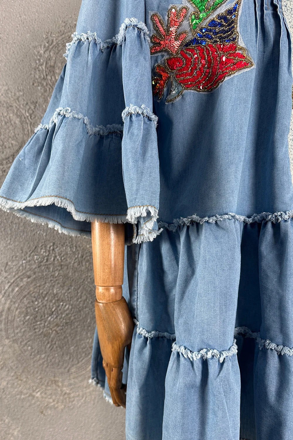 Denim Bohem Elbise