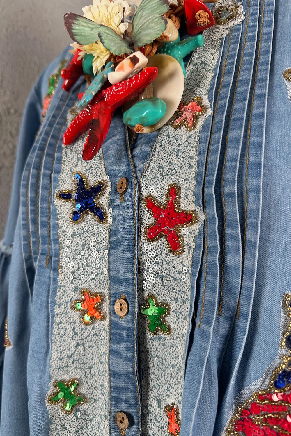 Denim Bohem Elbise
