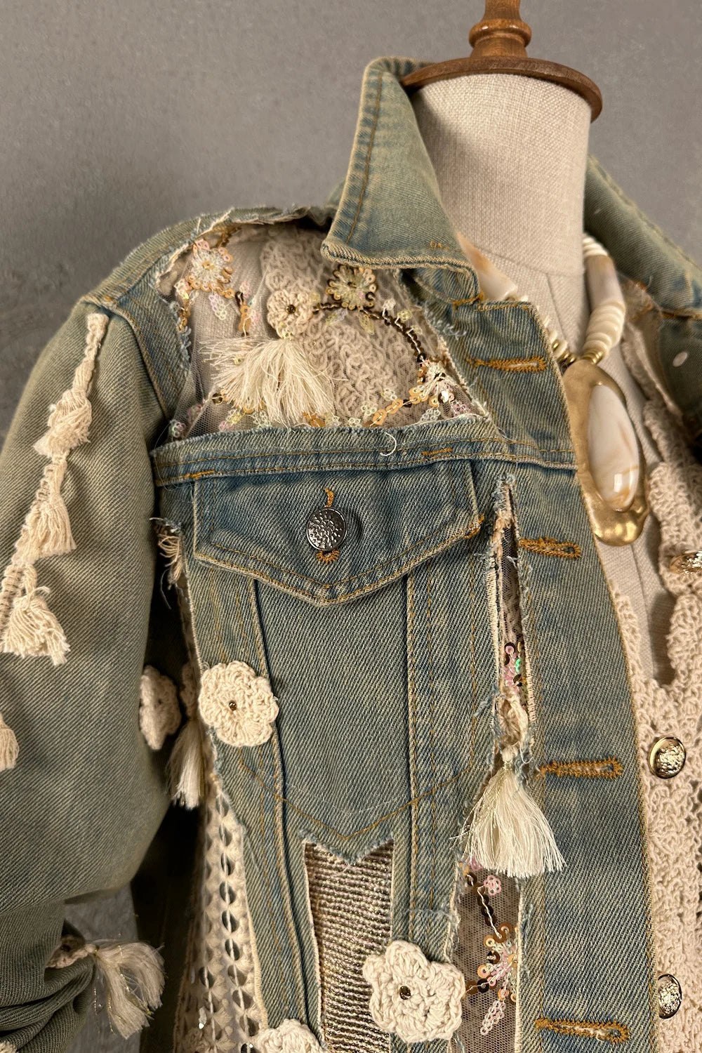 Dantelli Bohem Denim Ceket
