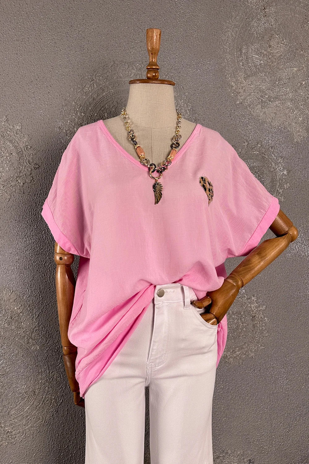 Oversize Keten T-shirt