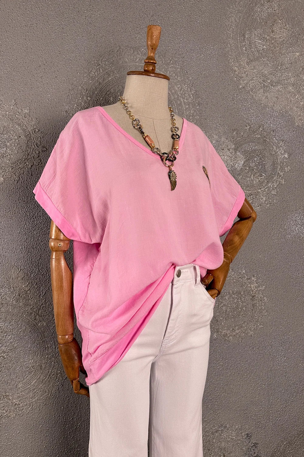 Oversize Keten T-shirt
