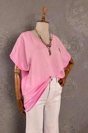 Oversize Keten T-shirt