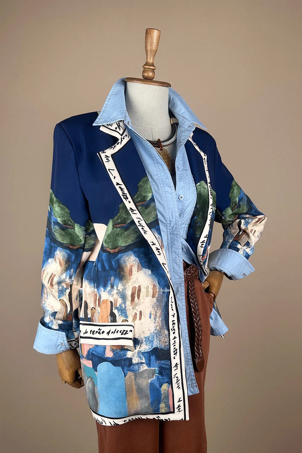 Desenli Blazer Ceket