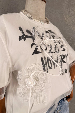 Tül Detaylı T-shirt