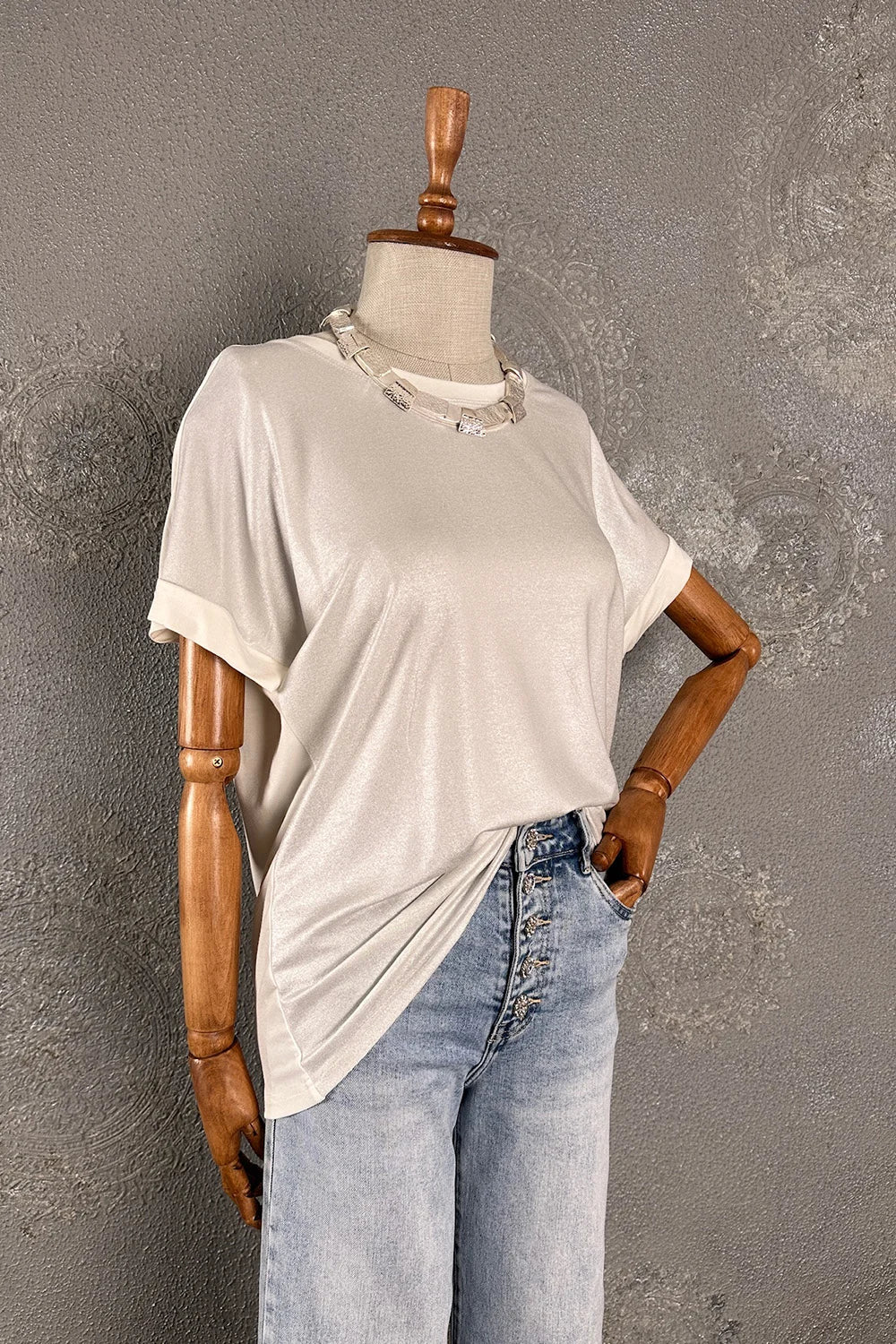 Parlak Dokulu T-shirt