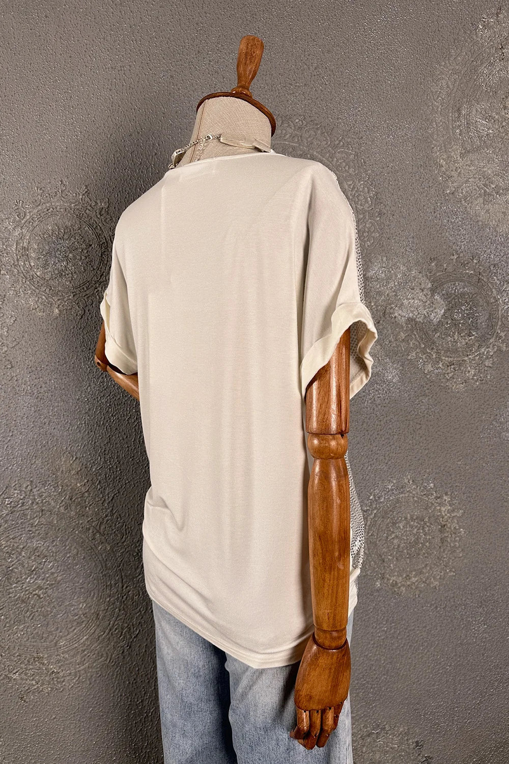 Gümüş Payetli T-shirt