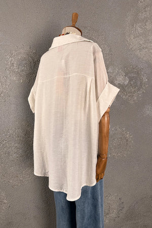 Nakışlı Oversize Gömlek