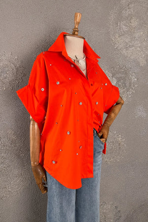 Taşlı Oversize Gömlek