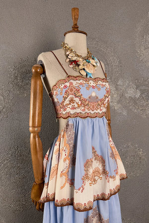 Desenli Maxi Elbise