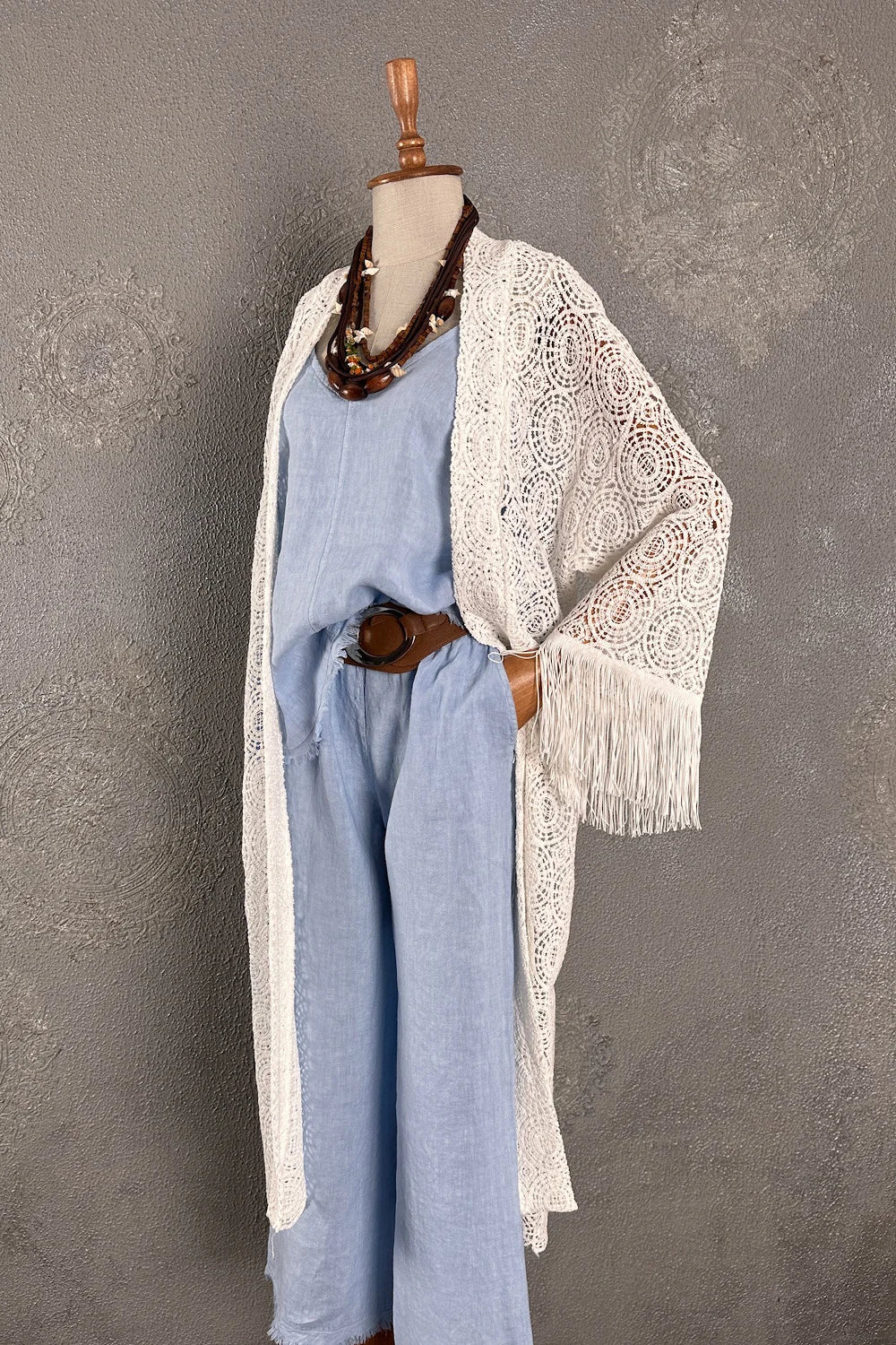 Uzun Dantel Kimono