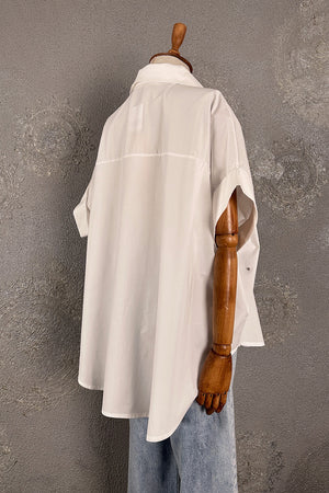 Taşlı Oversize Gömlek