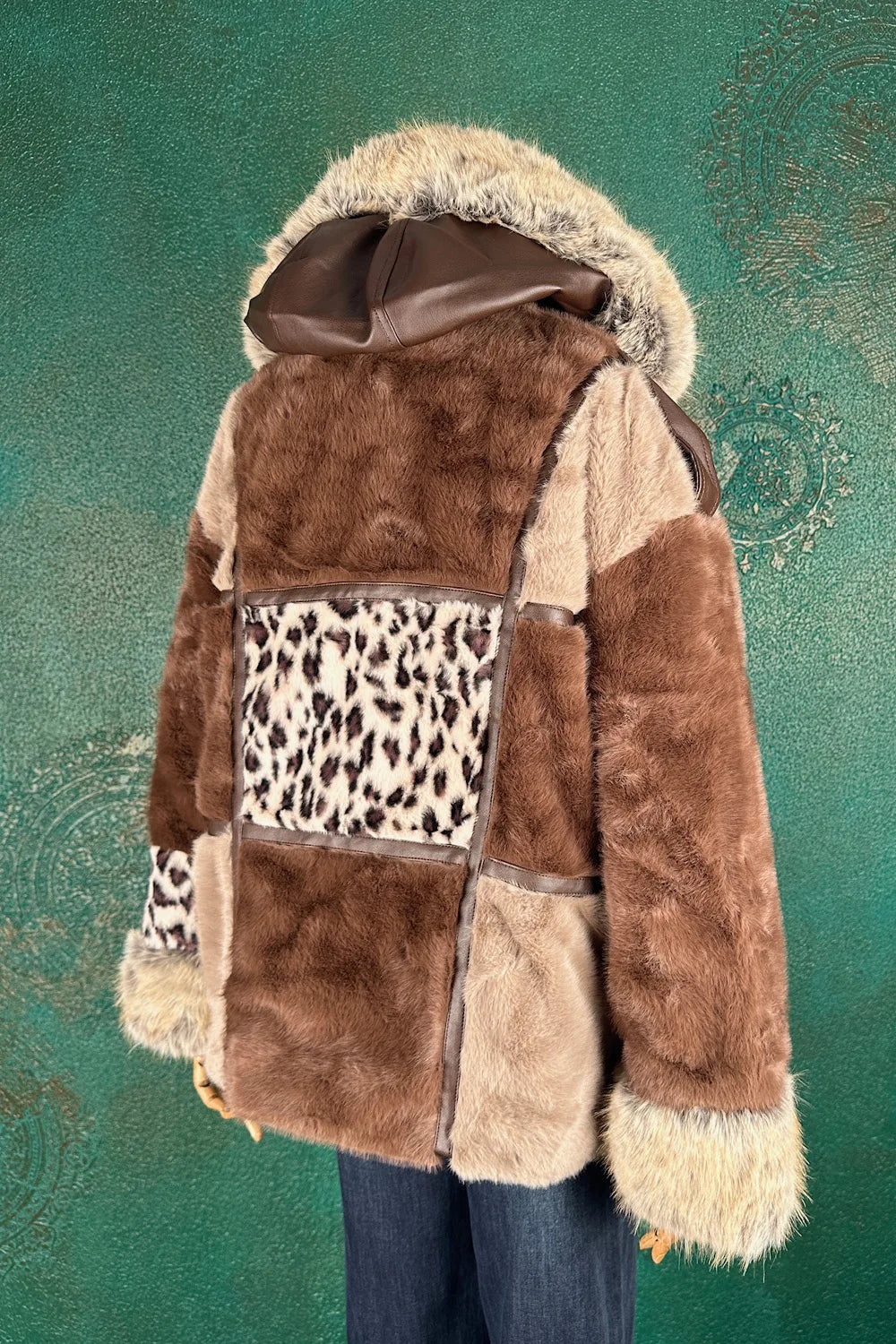Patchwork Kürk Mont