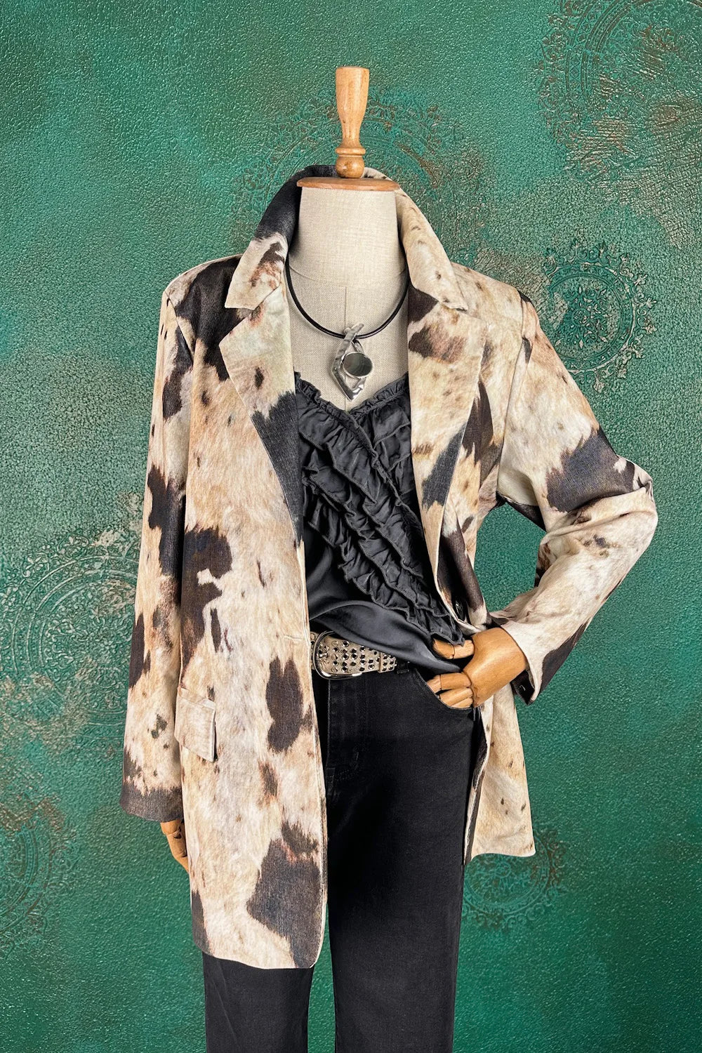 Desenli Blazer Ceket