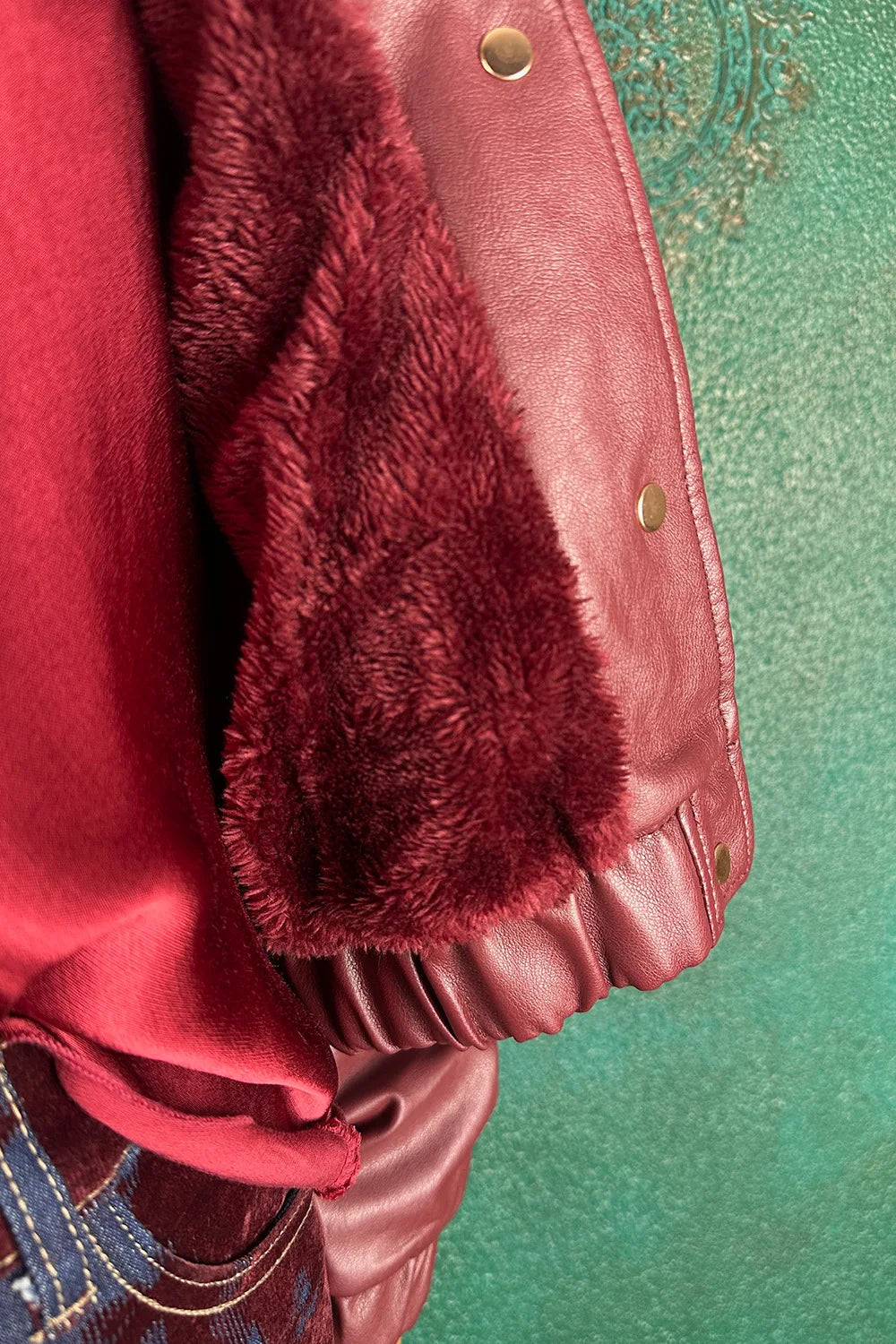 Kürk Yakalı Deri Mont