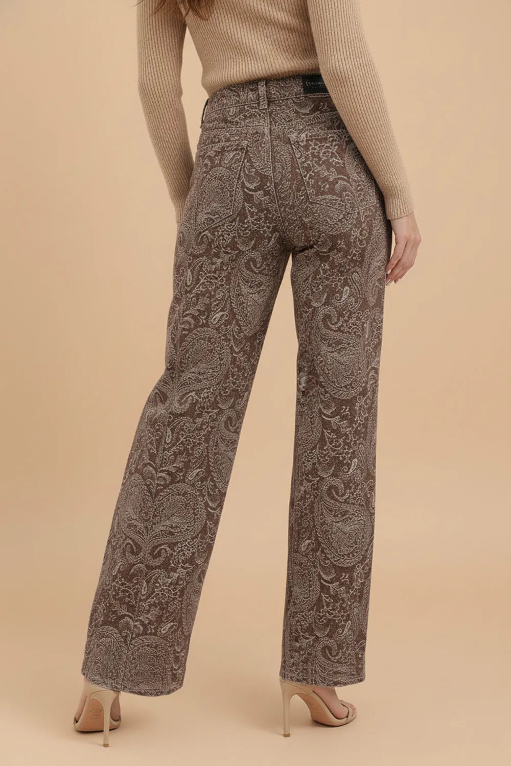 Şal Desen Nakışlı Pantolon