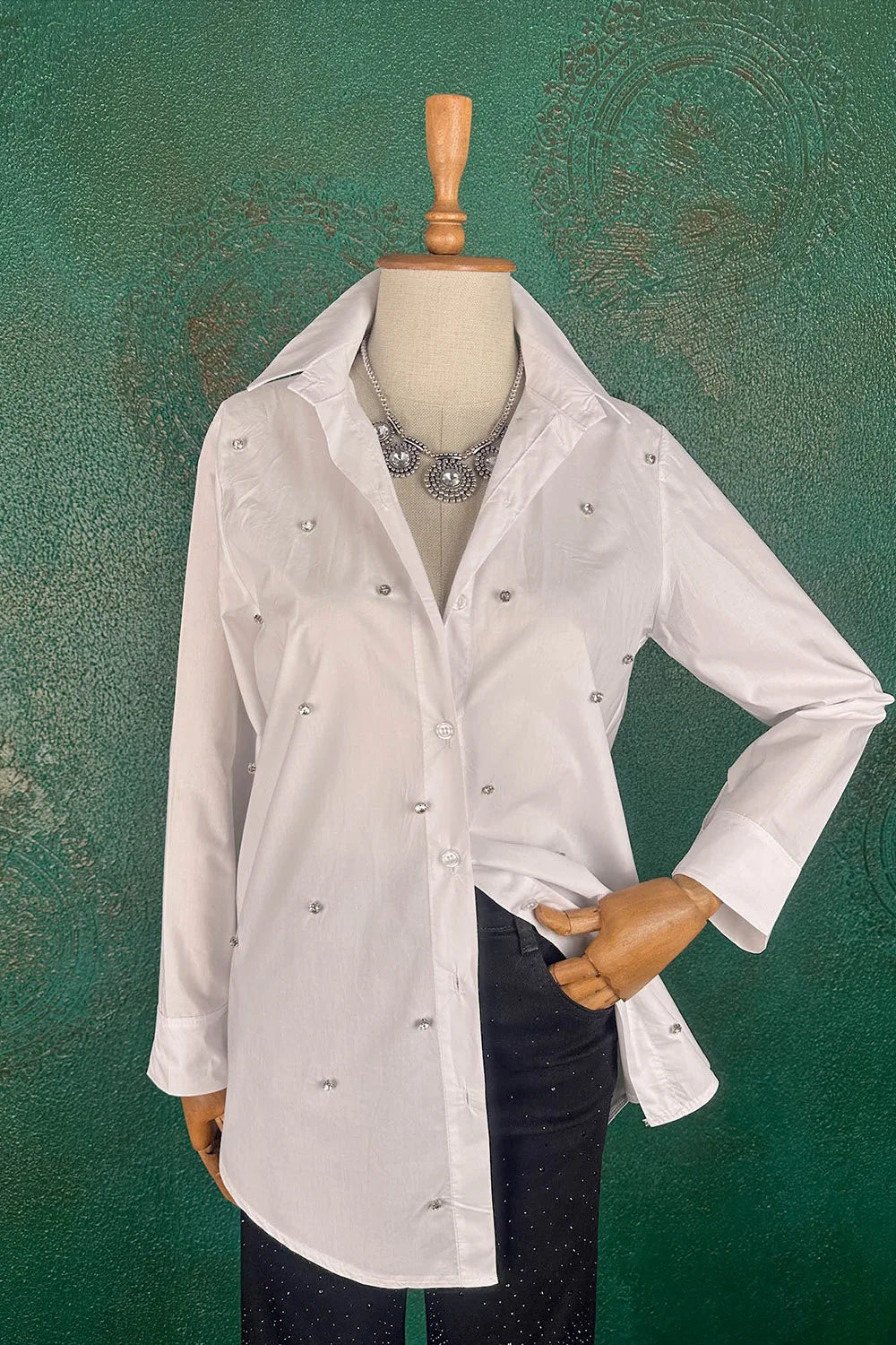 Taş İşlemeli Gömlek