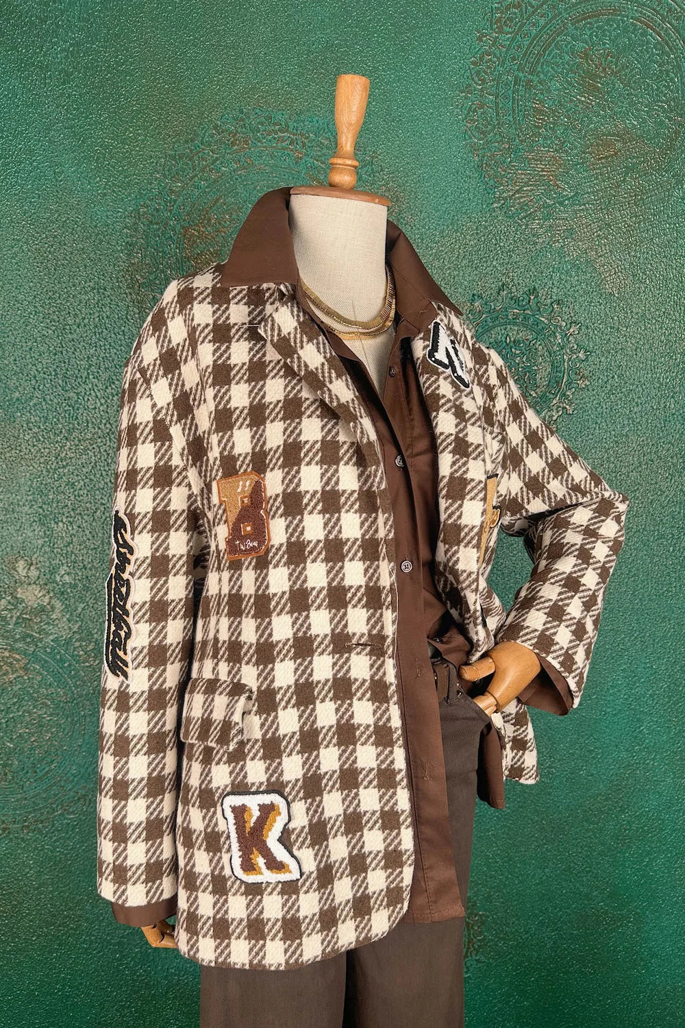 Aplikeli Oversize Blazer Ceket