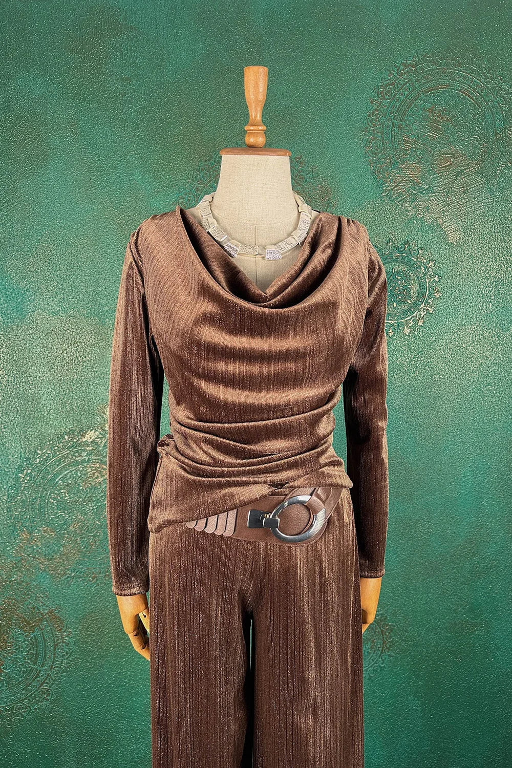 Simli Kadife Pantolon Takım