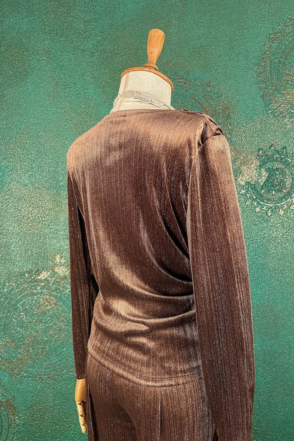 Simli Kadife Pantolon Takım